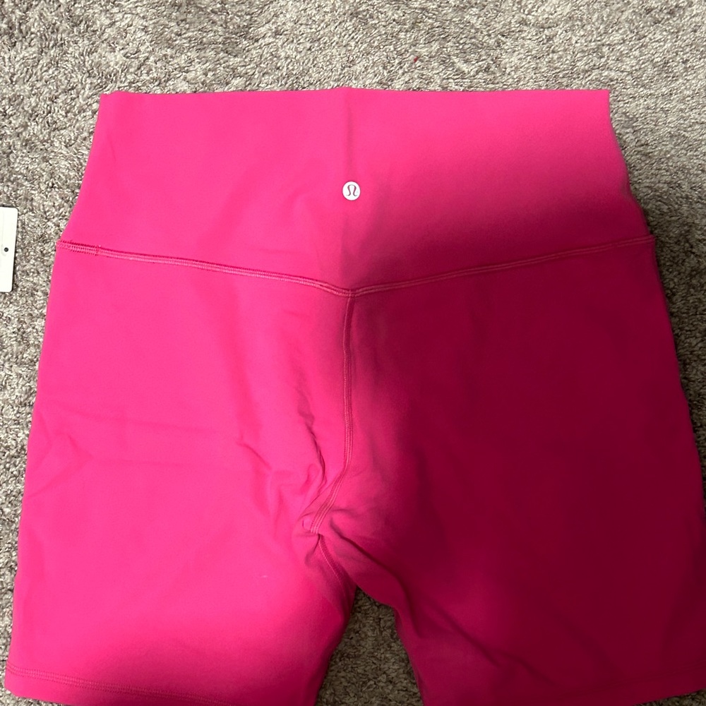 NWT Lululemon align biker shorts sonic pink